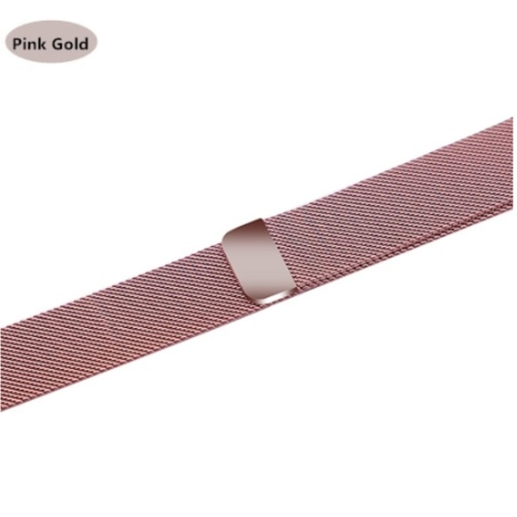 NEW BAND Pink Milanese Stainless For Apple Watch - Picture 6 of 9